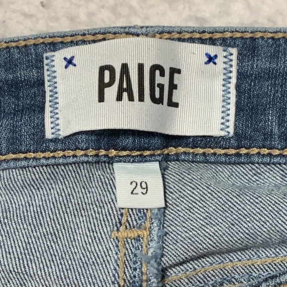 Paige Verdugo Ankle Distressed Undone Hem Jeans, EUC, Size 29 (Women’s Size 8) - Picture 3 of 12